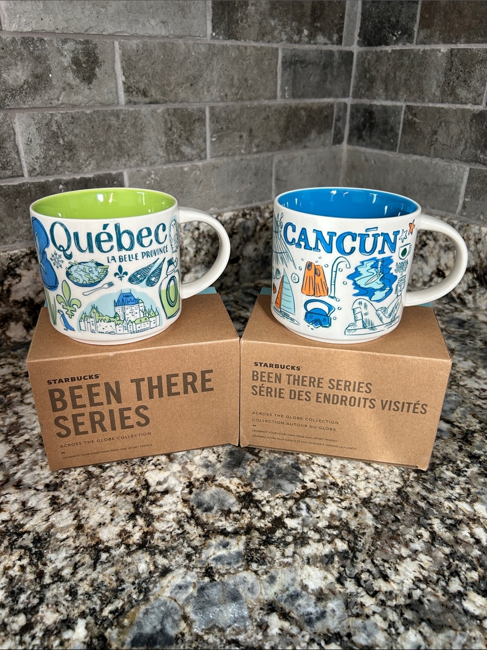 Starbucks Been There Series Québec & Cancún Mugs - Green & Blue Interiors